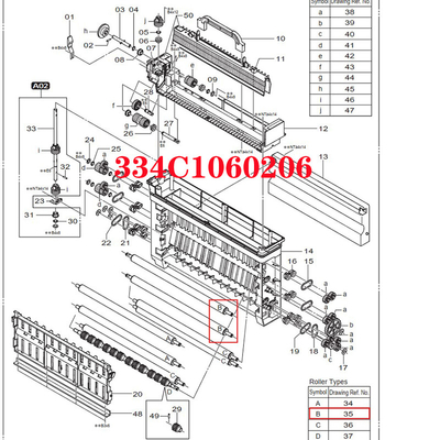 334C1060206 το Φούτζι 550/570 κύλινδρος Κίνα μερών minilab έκανε νέος προμηθευτής
