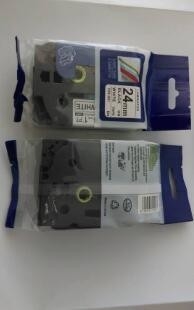 Ο Μαύρος PUTY 24mm σε άσπρο TZ251 TZe251 TZe 251 TZe-251 ταινίες αδελφών ετικετών συμβατές για τη γραφομηχανή π-αφής προμηθευτής