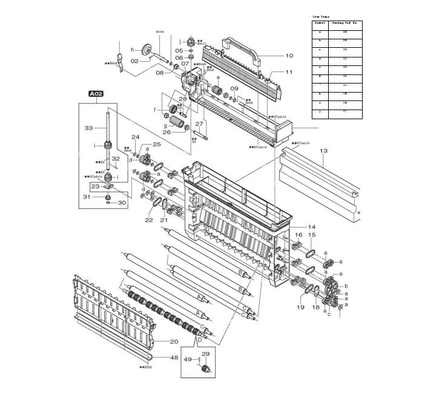 Πιάτο 349D1060189C 349D1060189D 349d1060189, πλευρά ραφιών για το Φούτζι 550/570 minilab (PS1) προμηθευτής